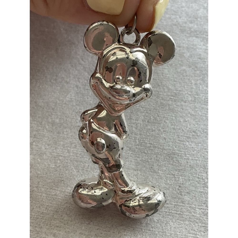 DLC Disney WTD Sterling Silver Mickey Mouse Puffy Pendant Vintage